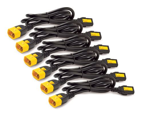 APC Power Cord Kit (6 ea), Locking, C13 to C14, 1.2m Black