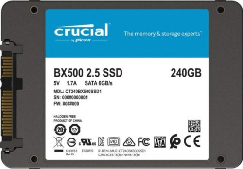 Crucial 240 GB 2,5" SSD, BX500 SATA