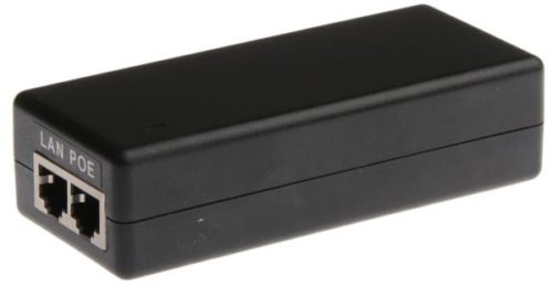 MikroTik OEM pasive Gigabit PoE adapter, 48V 0.5A (24W), grounded with ac cord