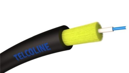 NFO Fiber optic cable TELCOLINE E-ADSS-UT.02J-BL-ST, 2F, microADSS, G.657A2, 1kN, Span 80m, 1m