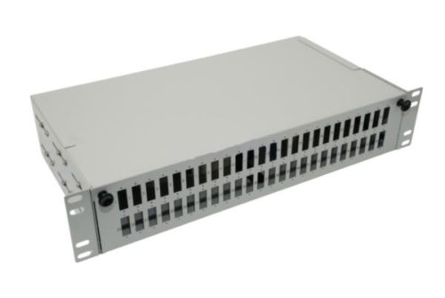 NFO Patch Panel 2U 19" - 48x SC Duplex, Pull-out, 2 trays