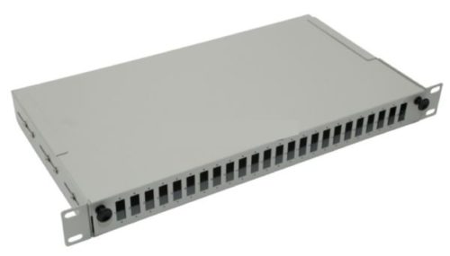 NFO Patch Panel 1U 19" - 24x SC Duplex, Pull-out, 2 trays