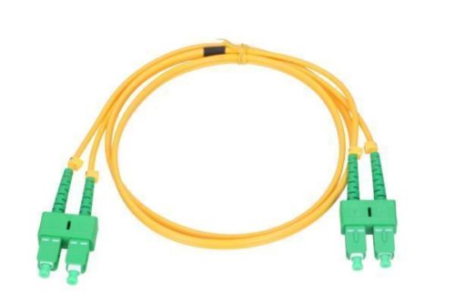 NFO Patch cord, SC APC-SC APC, Singlemode 9 125, G.657A2, Duplex, 15m