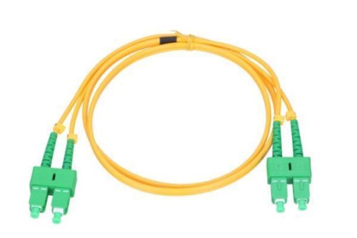 NFO Patch cord, SC APC-SC APC, Singlemode 9 125, G.657A1, Duplex, 5m