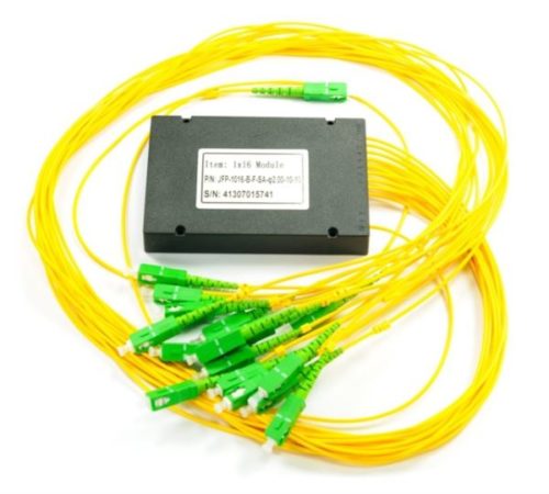 NFO Fiber Optic PLC Splitter, 1:32, ABS Box, SM, G.657A, 1m, SC APC