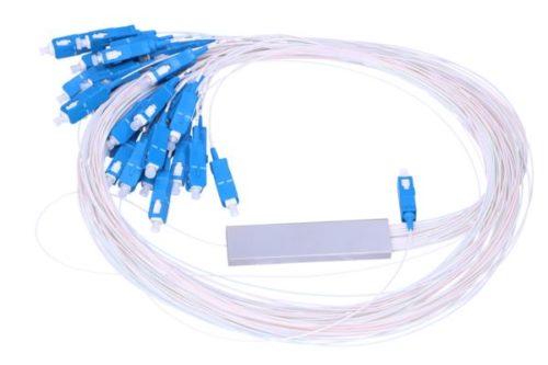 NFO Fiber Optic PLC Splitter, 1:32, Steel Box, SM, 1,5m, SC UPC