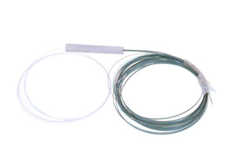 NFO Fiber Optic PLC Splitter, 1:8, Steel Box, SM, G657A, No Connectors