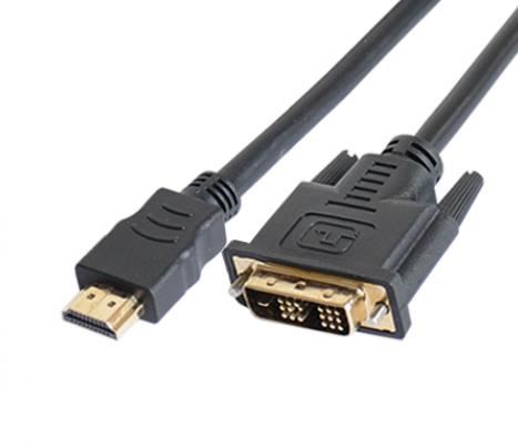 NaviaTec DVI na HDMI kabel, 2m, crni