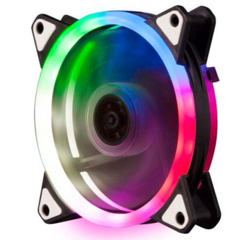 NaviaTec PC Case Fan 120mm, Colorful LED