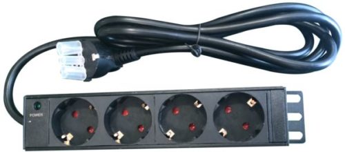 NaviaTec PDU (Power Distribution Unit) sa 4x Schuko priključaka, kabel Schuko, 10"