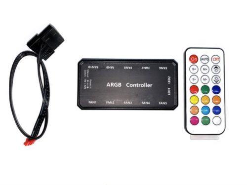 NaviaTec RGB Computer PC Case Fan Controller with Remote Control