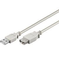 NaviaTec USB 2.0 A muški na A ženski kabel, 3m, bež