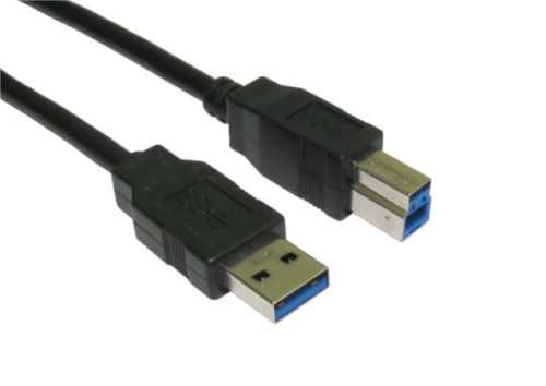 NaviaTec USB 3.0 A muški na B muški kabel, 5m, crni