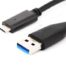 NaviaTec USB 3.0 C muški na A muški kabel, 2m, crni