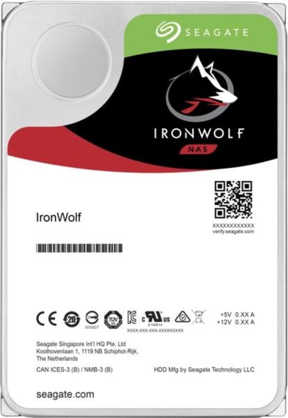 Seagate 8 TB 3,5" HDD, Ironwolf, 7200 RPM, 256MB