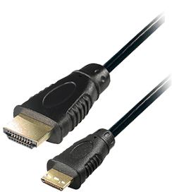 Transmedia HDMI-plug type A to Mini HDMI plug type C, 2m