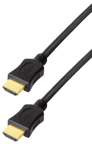 Transmedia High Speed HDMI braided cable with Ethernet 3m gold plugs, 4K