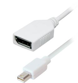 Transmedia Mini DisplayPort plug to DisplayPort jack, 15cm