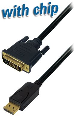 Transmedia DisplayPort plug to DVI 24 1 plug, 2,0 m