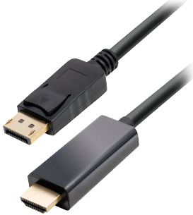 Transmedia DisplayPort plug to HDMI plug, 4K@60Hz, 1,0 m