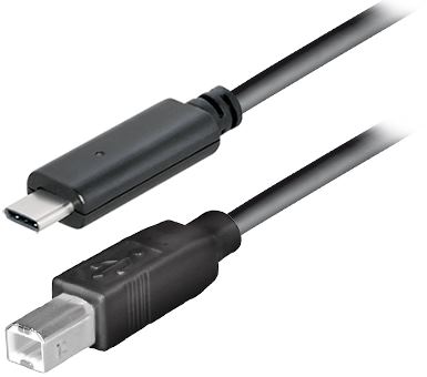 Transmedia USB type C plug - USB 2.0 B plug 1,0m