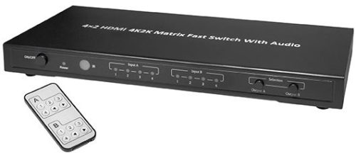 Transmedia HDMI Switch 4K Matrix 4x2