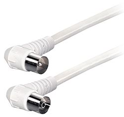 Transmedia 2,5m Connecting Cable IEC-plug right angle 9,5 mm - IEC-jack right angle 9,5