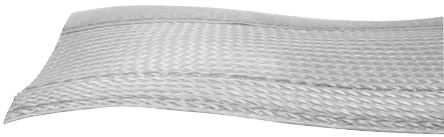 Transmedia Nylon Cable Sleeve with Velcro, Silver