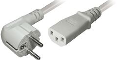 Transmedia Power Cable CEE 7 7 plug angled - IEC 320 C13 Jack