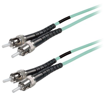 Transmedia Fibre optic MM OM4 Duplex Patch cable ST-ST 10m