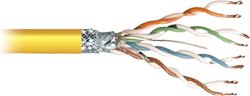 Transmedia SFTP-Cable, Stranded Wire, CAT5e. yellow, on spool, 100 m