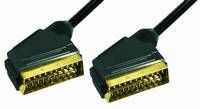 Transmedia Scart Kabel, 3m, Gold contacts