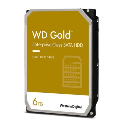 Western Digital 6 TB 3,5" HDD, Gold, 7200 RPM, 256MB