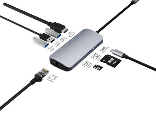 Asonic USB Tip C na HDMI,LAN, U3.0/Tip C, SD čitač