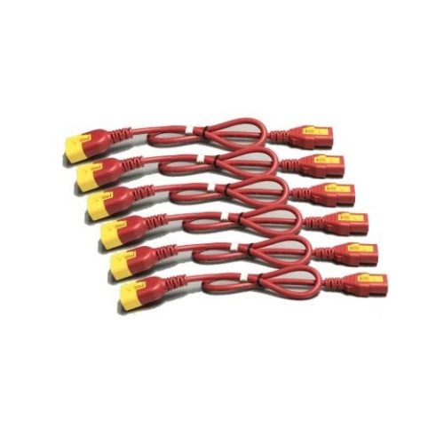 APC Power Cord Kit (6 ea), Locking, C13 to C14, 1.2m, Red