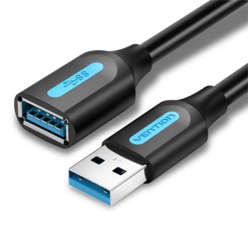 Vention USB 3.0 A Male to A Female Extension Cable 2M Black PVC Type