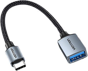 Vention USB 3.0 C Male to A Female OTG Cable 0.15M Gray Aluminum Alloy Type