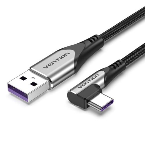Vention USB-C Male Right Angle to USB 2.0-A Male 5A Cable 1M Grey