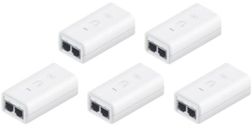 Ubiquiti Networks Gigabit PoE adapter White 24V 0,5A (12W) 5-pack, w power cable (EU)