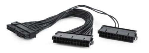 Gembird Dual 24-pin internal PC power extension cable, 0.3 m
