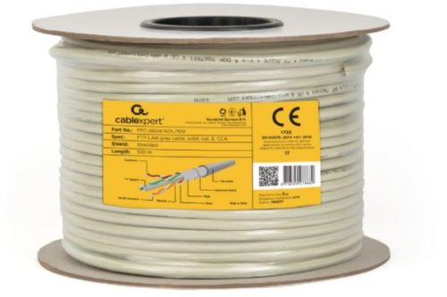 Gembird CAT6 FTP LAN cable (premium CCA), solid, 100m