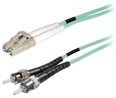 Transmedia Fibre optic MM OM4 Duplex Patch cable LC-ST 15m