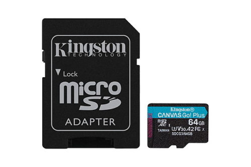 Kingston microSD, Canvas Go! Plus, R170/W70, 64GB