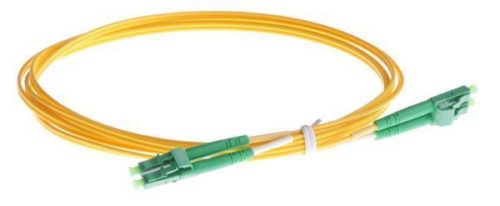 NFO Patch cord, LC APC-LC APC, Singlemode 9 125, G.657A2, 2mm, LSZH, Duplex, 3m