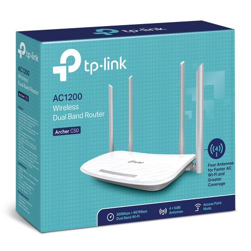 TP-Link Archer C50, AC1200 WLAN router, 1W/4L