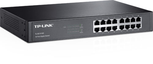 TP-Link TL-SG1016D, 16-port GbE switch, metalno