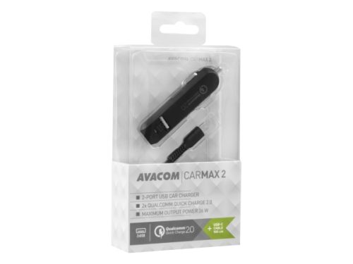 Avacom autopunjač CarMAX 2 2xQuickCharge2.0 USB-C