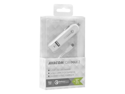 Avacom autopunjač CarMAX 2,2xQuickCharge2.0,micUSB