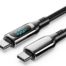 Vention Cotton Braided USB 2.0 C Male to C Male 5A Cable With LED Display 2m