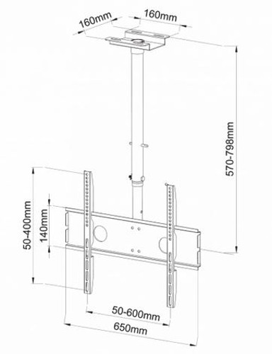 SBOX stropni stalak  40''-65''/102-165cm, do 60 kg